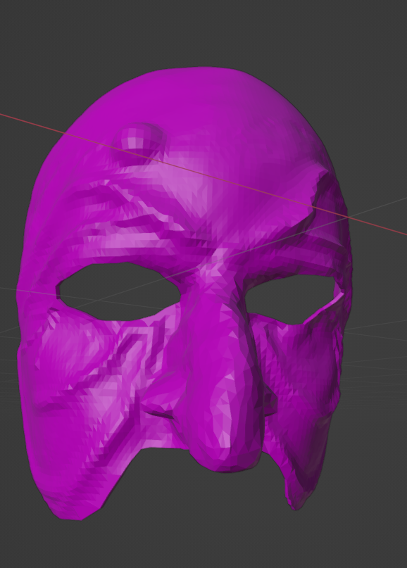 graphic of mask modeled by Jeffrey